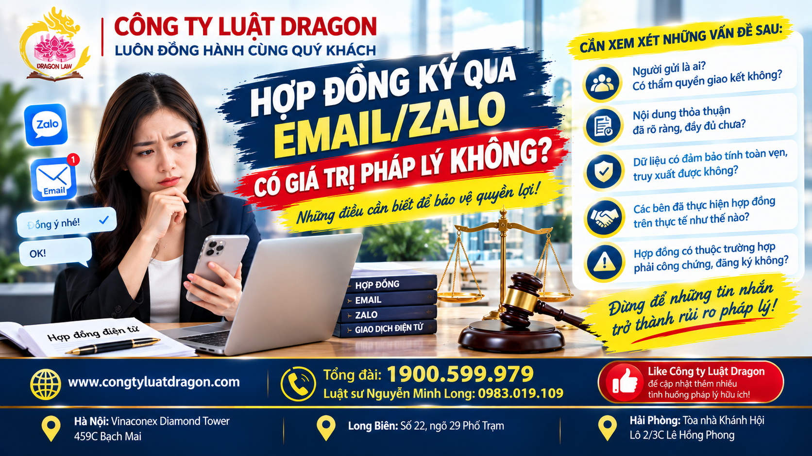 Hợp đồng ký qua email/Zalo có giá trị pháp lý không?